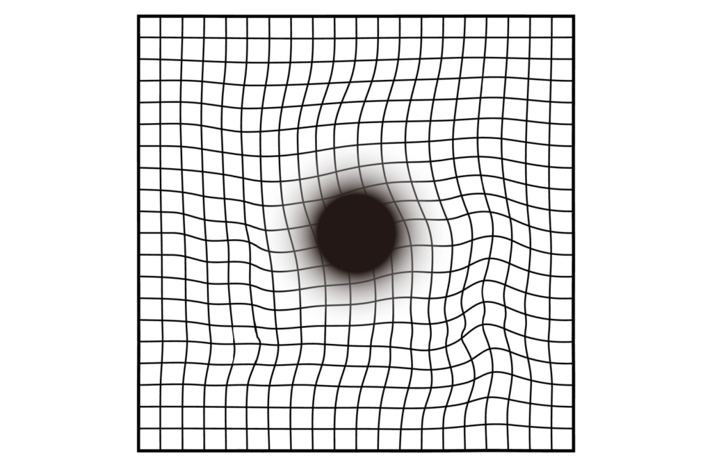 Amsler grid eye test that helps detect signs of macular degeneration.